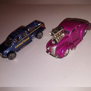 Blue and Pink Toy Car Set